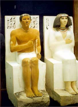Ra.Hotep and Nofret statues.